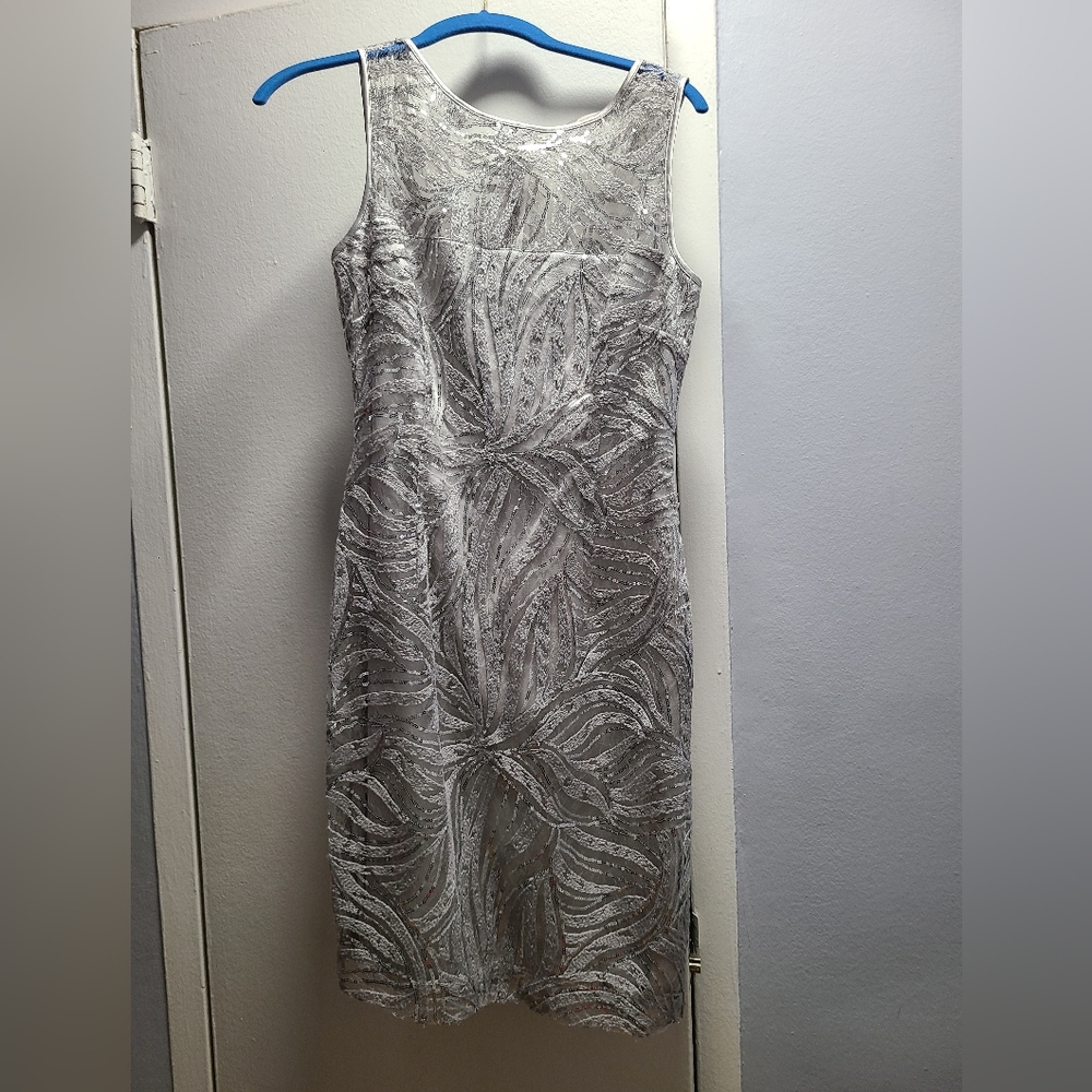 Silver Tahari Dress size 4
